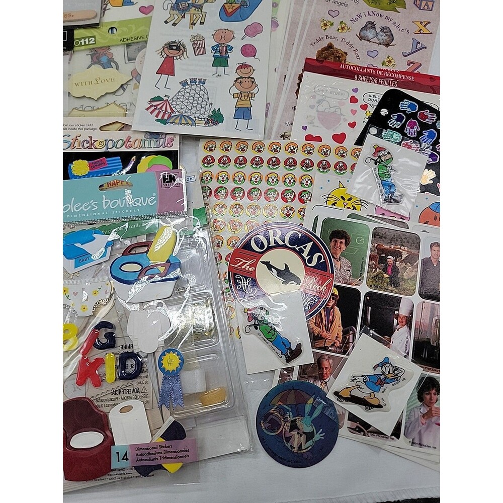 Large Lot Of Scrapbooking Stickers Various Brands Most New - Picture 3 of 7